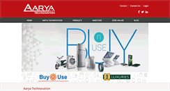 Desktop Screenshot of aaryatechnovation.com